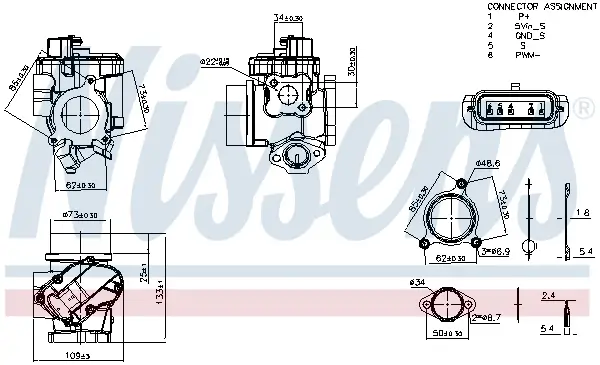 AGR-Ventil NISSENS 98410