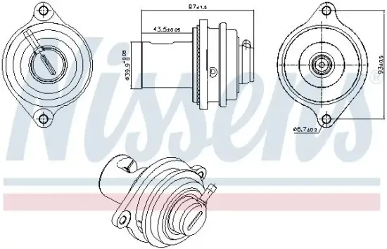 AGR-Ventil NISSENS 98411 Bild AGR-Ventil NISSENS 98411