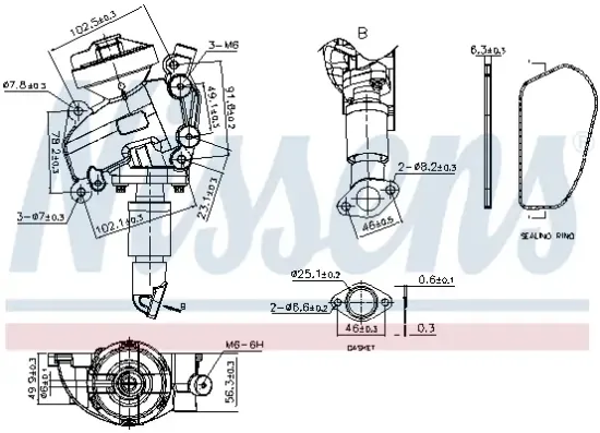 AGR-Ventil NISSENS 98415 Bild AGR-Ventil NISSENS 98415