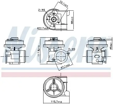 AGR-Ventil NISSENS 98433 Bild AGR-Ventil NISSENS 98433