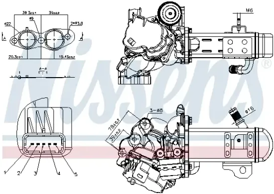 AGR-Modul NISSENS 98434 Bild AGR-Modul NISSENS 98434