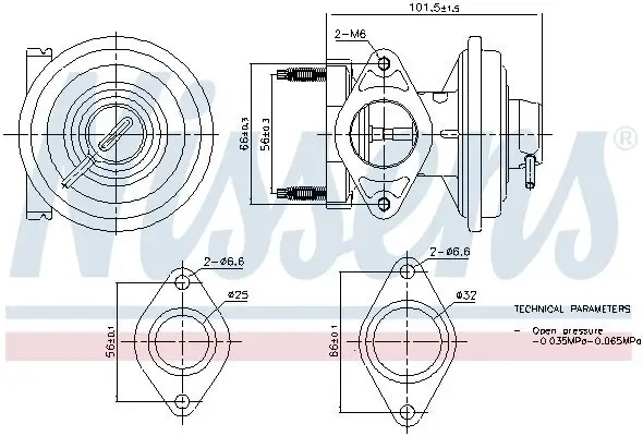 AGR-Ventil NISSENS 98444 Bild AGR-Ventil NISSENS 98444