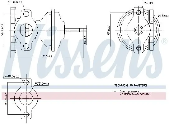 AGR-Ventil NISSENS 98471 Bild AGR-Ventil NISSENS 98471