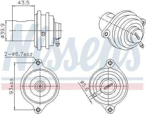 AGR-Ventil NISSENS 98472 Bild AGR-Ventil NISSENS 98472