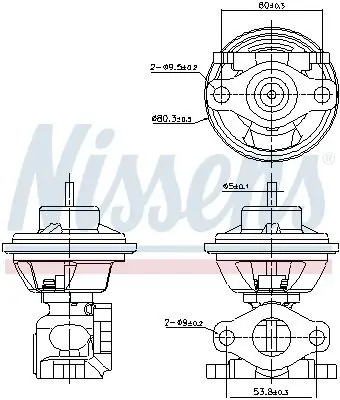 AGR-Ventil NISSENS 98477 Bild AGR-Ventil NISSENS 98477