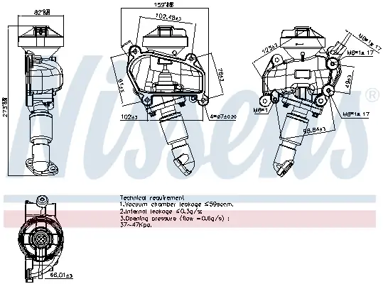 AGR-Ventil NISSENS 98488 Bild AGR-Ventil NISSENS 98488