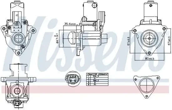 AGR-Ventil NISSENS 98510 Bild AGR-Ventil NISSENS 98510
