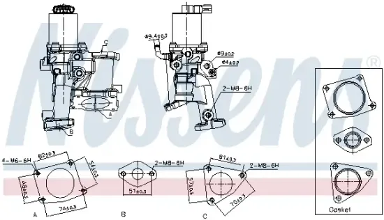 AGR-Ventil NISSENS 98513 Bild AGR-Ventil NISSENS 98513