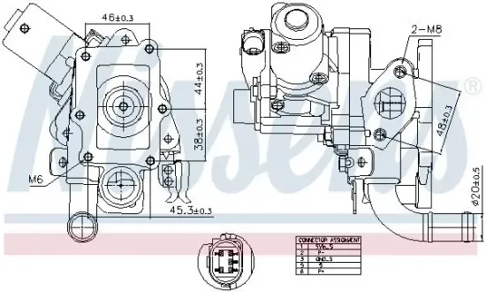 AGR-Ventil NISSENS 98514 Bild AGR-Ventil NISSENS 98514