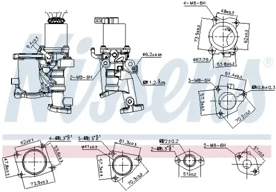 AGR-Ventil NISSENS 98517 Bild AGR-Ventil NISSENS 98517