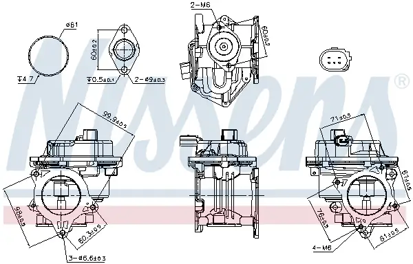 AGR-Ventil NISSENS 98521