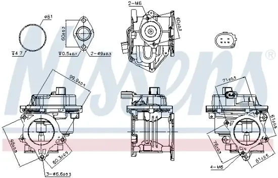 AGR-Ventil NISSENS 98521 Bild AGR-Ventil NISSENS 98521
