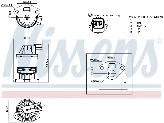 AGR-Ventil NISSENS 98523