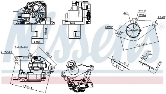 AGR-Ventil NISSENS 98549 Bild AGR-Ventil NISSENS 98549