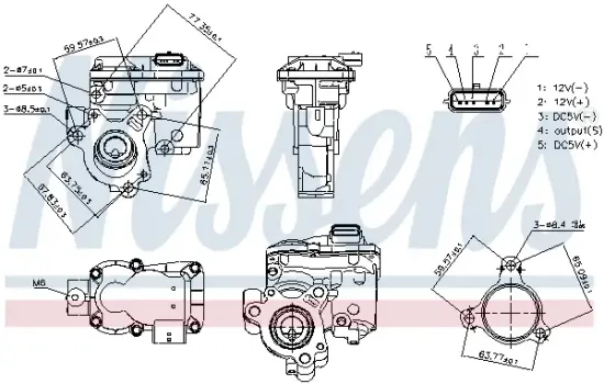 AGR-Ventil NISSENS 98550 Bild AGR-Ventil NISSENS 98550