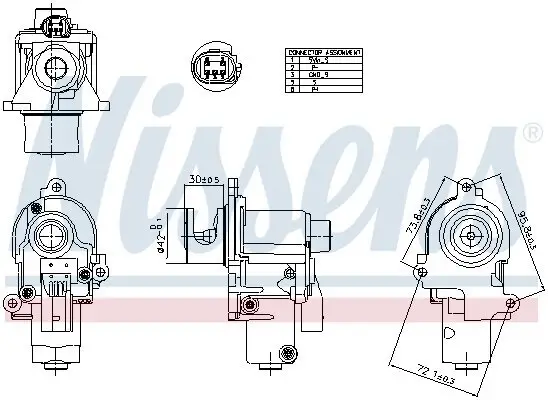 AGR-Ventil NISSENS 98553 Bild AGR-Ventil NISSENS 98553