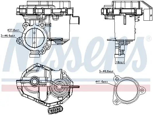 AGR-Ventil NISSENS 98563 Bild AGR-Ventil NISSENS 98563