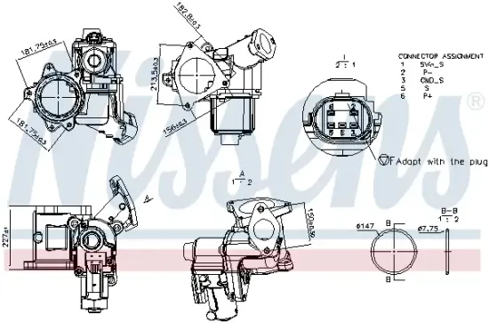 AGR-Ventil NISSENS 98592 Bild AGR-Ventil NISSENS 98592