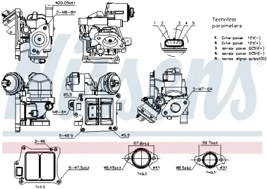 AGR-Ventil NISSENS 98692 Bild AGR-Ventil NISSENS 98692