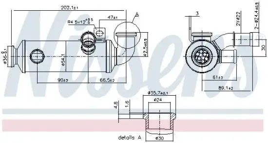 Kühler, Abgasrückführung NISSENS 989274 Bild Kühler, Abgasrückführung NISSENS 989274