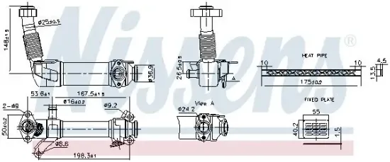 Kühler, Abgasrückführung NISSENS 989280 Bild Kühler, Abgasrückführung NISSENS 989280