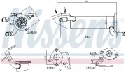 Kühler, Abgasrückführung NISSENS 989282