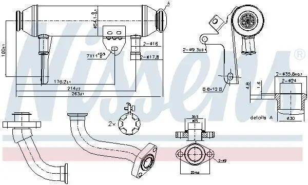 Kühler, Abgasrückführung NISSENS 989283