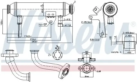 Kühler, Abgasrückführung NISSENS 989283 Bild Kühler, Abgasrückführung NISSENS 989283