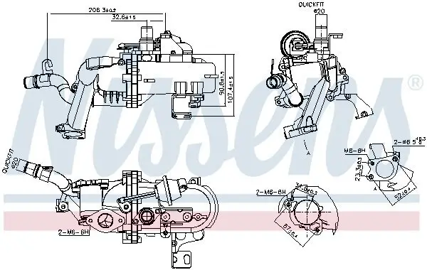 Kühler, Abgasrückführung NISSENS 989285