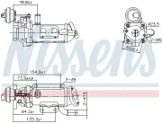 Kühler, Abgasrückführung NISSENS 989289