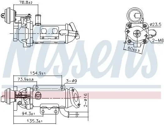 Kühler, Abgasrückführung NISSENS 989289 Bild Kühler, Abgasrückführung NISSENS 989289