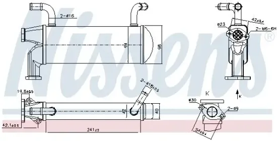 Kühler, Abgasrückführung NISSENS 989327 Bild Kühler, Abgasrückführung NISSENS 989327