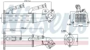 Kühler, Abgasrückführung NISSENS 989404