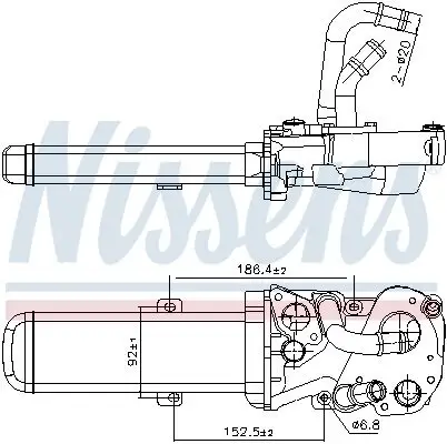 Kühler, Abgasrückführung NISSENS 989412