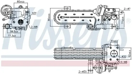 Kühler, Abgasrückführung NISSENS 989413 Bild Kühler, Abgasrückführung NISSENS 989413