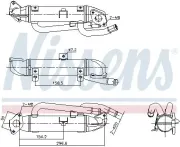 Kühler, Abgasrückführung NISSENS 989414