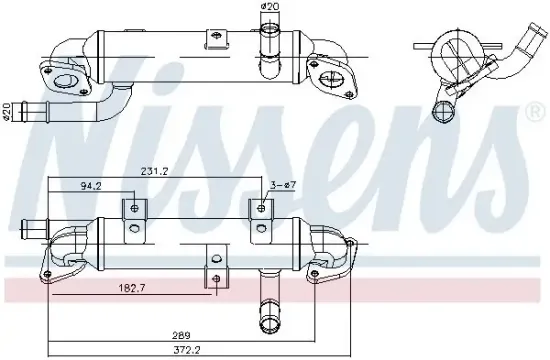 Kühler, Abgasrückführung NISSENS 989417 Bild Kühler, Abgasrückführung NISSENS 989417