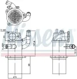 Kühler, Abgasrückführung NISSENS 989423