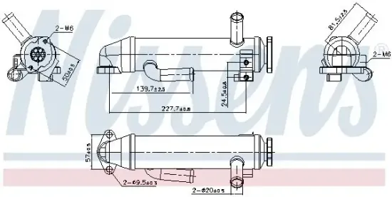 Kühler, Abgasrückführung NISSENS 989430 Bild Kühler, Abgasrückführung NISSENS 989430