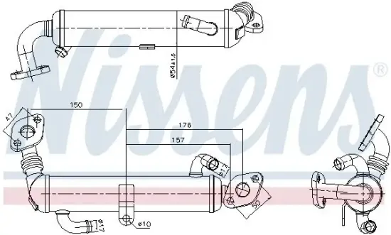 Kühler, Abgasrückführung NISSENS 989434 Bild Kühler, Abgasrückführung NISSENS 989434