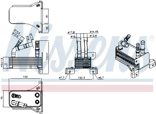 Kühler, Abgasrückführung NISSENS 989442 Bild Kühler, Abgasrückführung NISSENS 989442