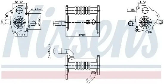 Kühler, Abgasrückführung NISSENS 989446 Bild Kühler, Abgasrückführung NISSENS 989446