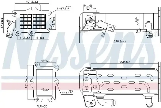 Kühler, Abgasrückführung NISSENS 989447 Bild Kühler, Abgasrückführung NISSENS 989447