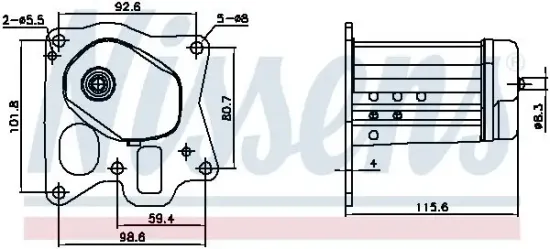 Kühler, Abgasrückführung NISSENS 989455 Bild Kühler, Abgasrückführung NISSENS 989455