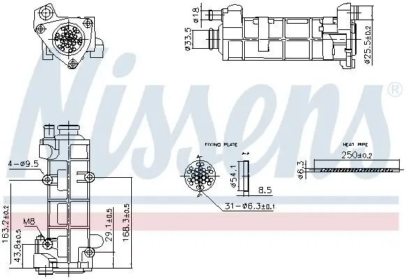 Kühler, Abgasrückführung NISSENS 989458