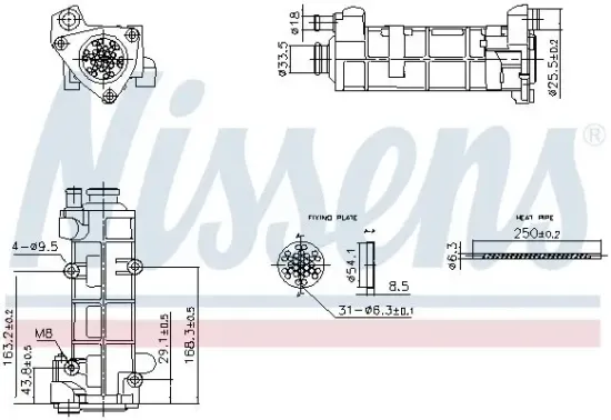 Kühler, Abgasrückführung NISSENS 989458 Bild Kühler, Abgasrückführung NISSENS 989458