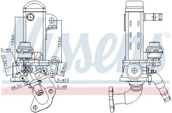 Kühler, Abgasrückführung NISSENS 989461 Bild Kühler, Abgasrückführung NISSENS 989461