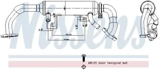 Kühler, Abgasrückführung NISSENS 989467 Bild Kühler, Abgasrückführung NISSENS 989467