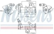 Kühler, Abgasrückführung rechts NISSENS 989473
