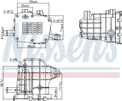 Kühler, Abgasrückführung NISSENS 989481